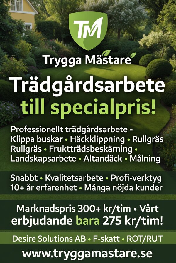 Häckklippning och trädbeskärning – proffshjälp för din trädgård